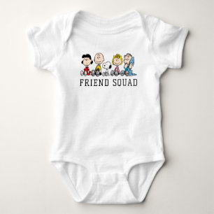 Peanuts Gang Sitting Together Baby Bodysuit