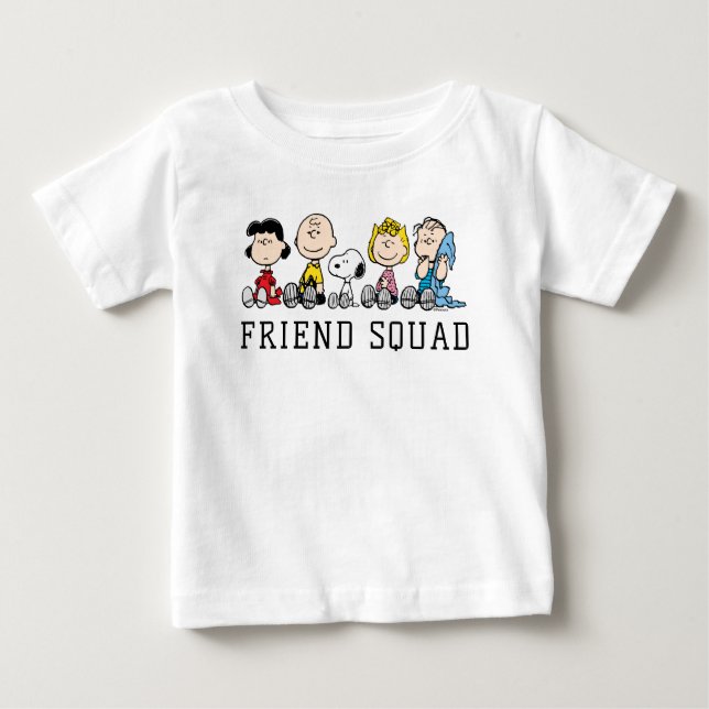 Peanuts Gang Sitting Together Baby T-Shirt (Front)
