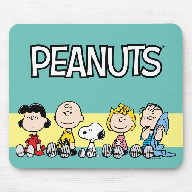 Peanuts Gang Sitting Together Mouse Pad (Front)