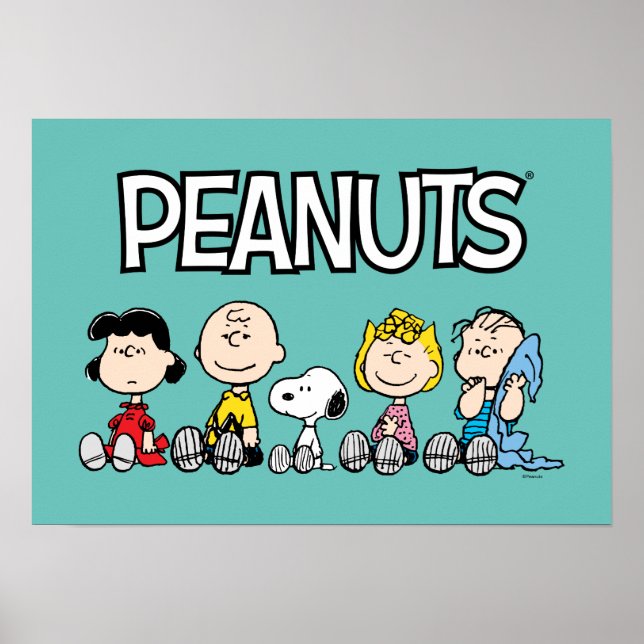 Peanuts Gang Sitting Together Poster (Front)