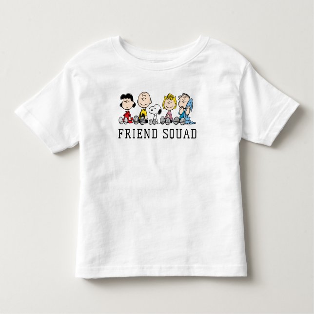 Peanuts Gang Sitting Together Toddler T-Shirt (Front)