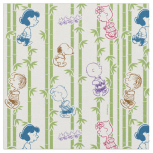 Peanuts Gang Sketch Print Bamboo Fabric