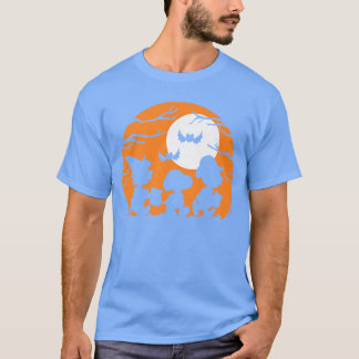 Peanuts Halloween Trick Or treat Silhouettes Premi T-Shirt