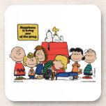 Peanuts | Happiness is Being One of the Gang Coaster<br><div class="desc">Happiness is indeed being part of the Peanuts gang,  as depicted in the beloved comic strip and its various adaptations. The Peanuts characters,  despite their flaws and struggles,  find joy in their close-knit friendships and shared experiences.</div>