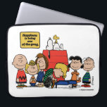Peanuts | Happiness is Being One of the Gang Laptop Sleeve<br><div class="desc">Happiness is indeed being part of the Peanuts gang,  as depicted in the beloved comic strip and its various adaptations. The Peanuts characters,  despite their flaws and struggles,  find joy in their close-knit friendships and shared experiences.</div>