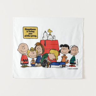 Peanuts   Happiness is Being One of the Gang Tapestry