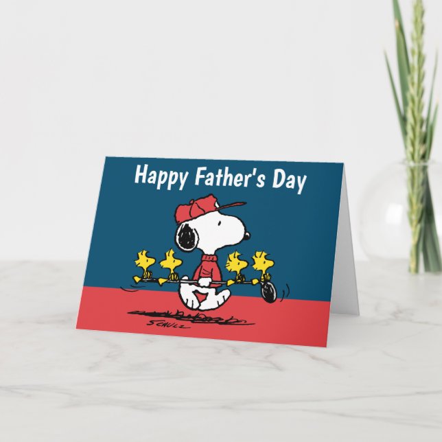 Peanuts | Happy Father's Day Golf Holiday Card (Front)