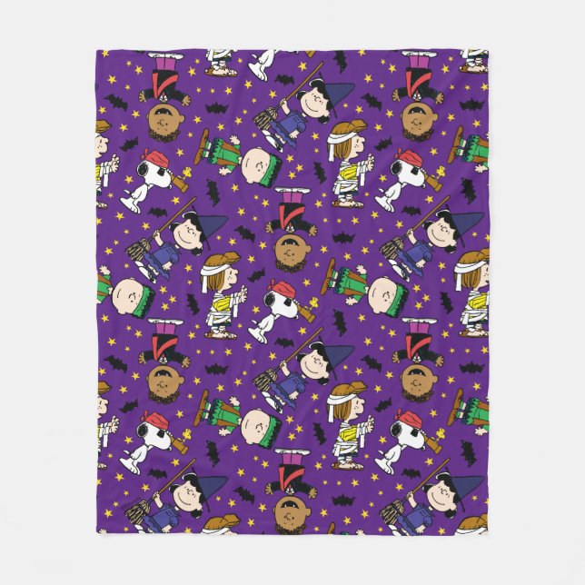 Peanuts | Happy Halloween Pattern Fleece Blanket (Front)