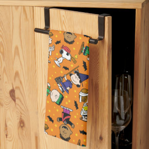 Peanuts   Happy Halloween Pattern Tea Towel