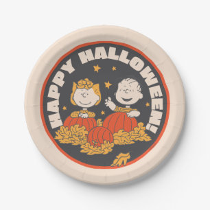 Peanuts   Happy Halloween Sally & Linus Paper Plate