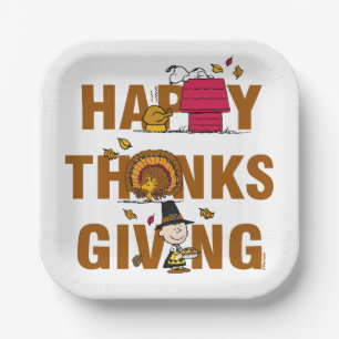 Peanuts Happy Thanksgiving Combo Paper Plate