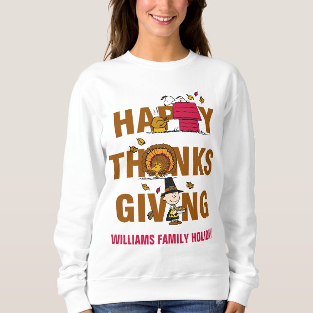 Peanuts | Happy Thanksgiving Combo Sweatshirt (Front)