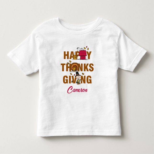 Peanuts | Happy Thanksgiving Combo Toddler T-Shirt (Front)