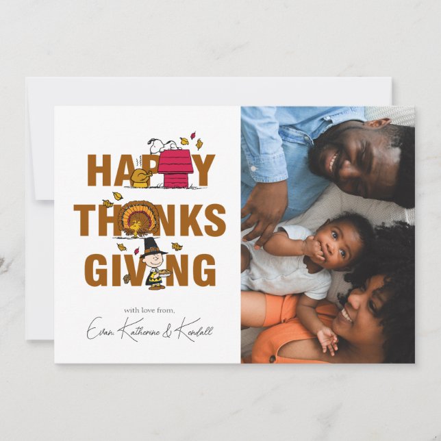 Peanuts | Happy Thanksgiving Holiday Card (Front)