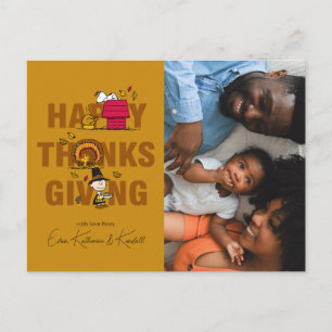 Peanuts   Happy Thanksgiving Holiday Postcard
