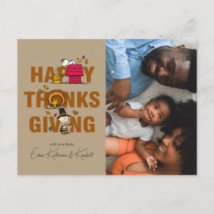 Peanuts Happy Thanksgiving Holiday Postcard