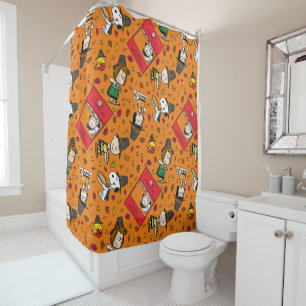 Peanuts   Happy Thanksgiving Pattern Shower Curtain