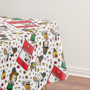 Peanuts Happy Thanksgiving Pattern Tablecloth