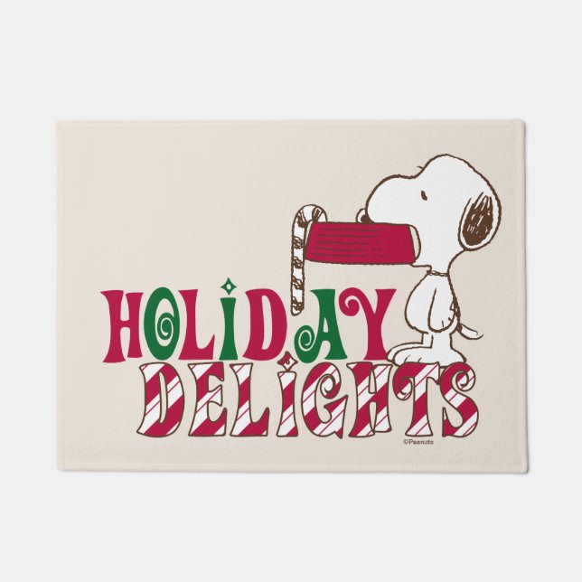 Peanuts | Holiday Delights Doormat (Front)
