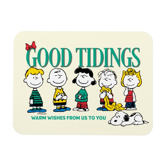 Peanuts | Holiday Good Tidings Magnet (Horizontal)