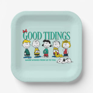 Peanuts   Holiday Good Tidings Paper Plate