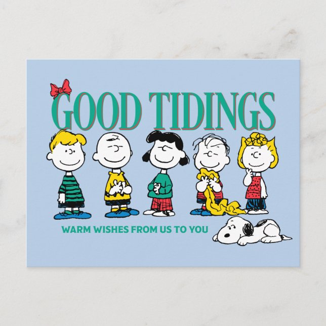 Peanuts | Holiday Good Tidings Postcard (Front)