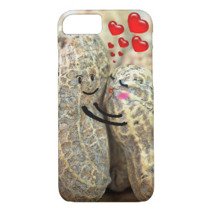 peanuts hugging with red hearts Case-Mate iPhone case