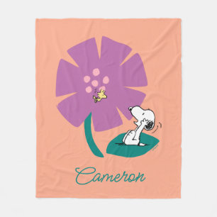 Peanuts   Illustrating Nature   Add Your Name Fleece Blanket
