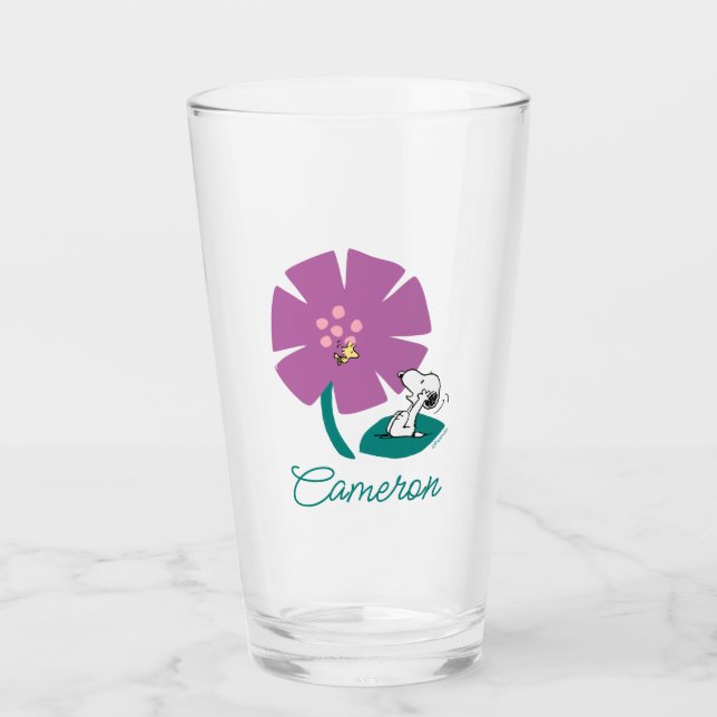 Peanuts | Illustrating Nature | Add Your Name Glass (Front)