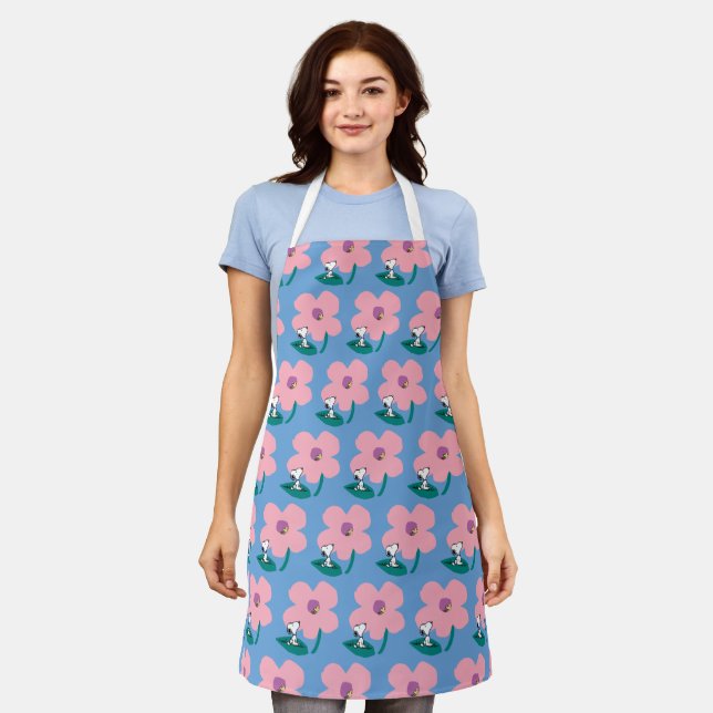 Peanuts | Illustrating Nature Pink Flower Apron (Worn)