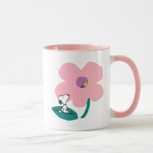 Peanuts Illustrating Nature Pink Flower Mug