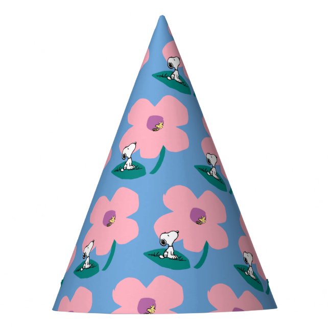 Peanuts | Illustrating Nature Pink Flower Party Hat (Front)
