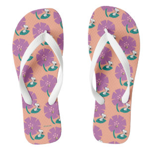 Peanuts Illustrating Nature Purple Flower Jandals