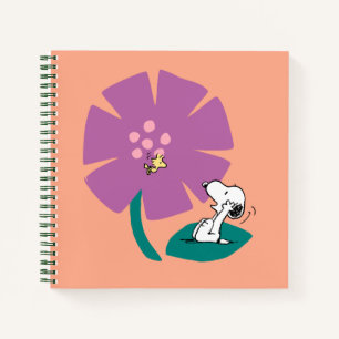 Peanuts   Illustrating Nature Purple Flower Notebook