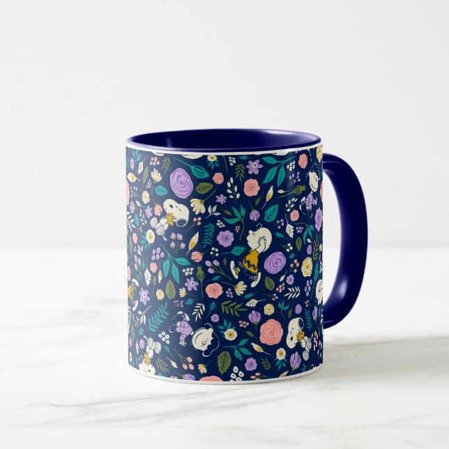Peanuts In Bloom Pattern Mug (Front Right)