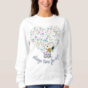 Peanuts In Bloom   Snoopy Heart Sweatshirt