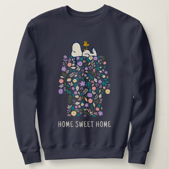 Peanuts In Bloom | Snoopy's Doghouse Sweatshirt (Design Front)