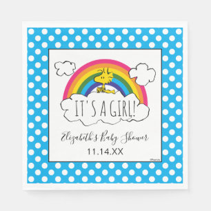 Peanuts   It's A Girl Baby Shower Napkin