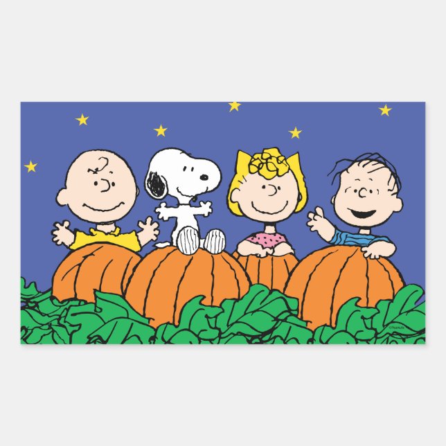 Peanuts | It's The Great Pumpkin Charlie Brown Rectangular Sticker (Front)
