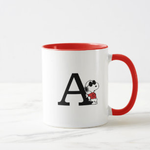 Peanuts "Joe Cool" Standing Monogram A Mug