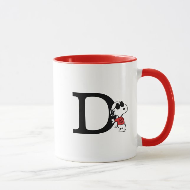 Peanuts | "Joe Cool" Standing | Monogram D Mug (Right)
