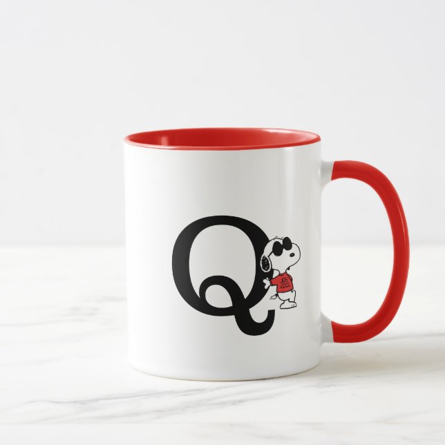 Peanuts | "Joe Cool" Standing | Monogram Q Mug (Right)