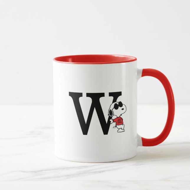Peanuts | "Joe Cool" Standing | Monogram W Mug (Right)