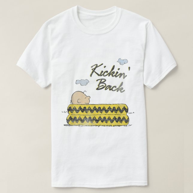 Peanuts Kickin Back Charlie Brown  T-Shirt (Design Front)
