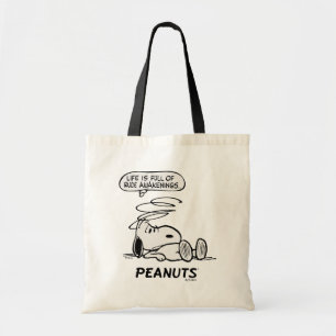 Peanuts   Life is Full of Rude Awakenings Tote Bag