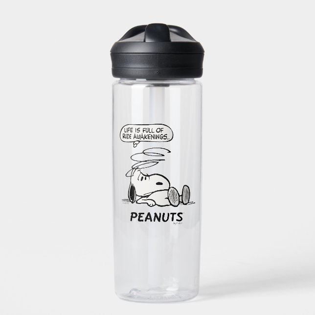 Peanuts | Life is Full of Rude Awakenings Water Bottle (Front)