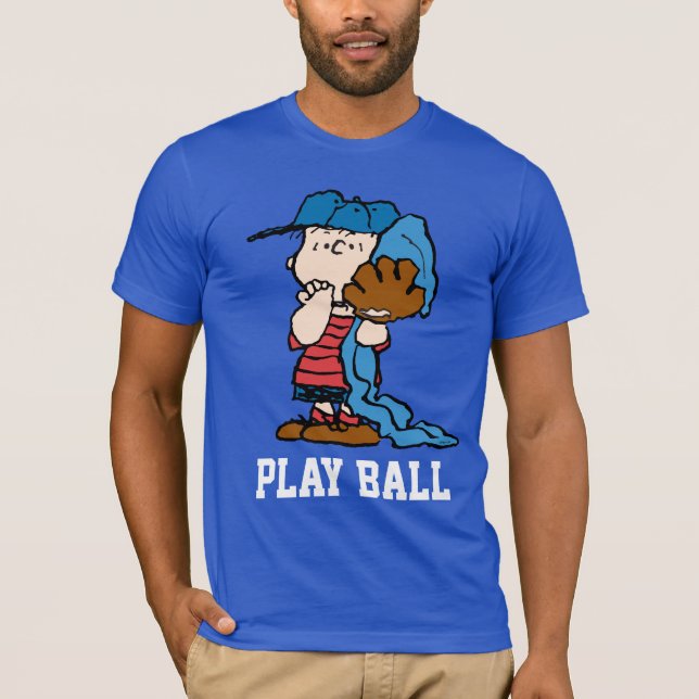 Peanuts | Linus In His Baseball Gear T-Shirt (Front)