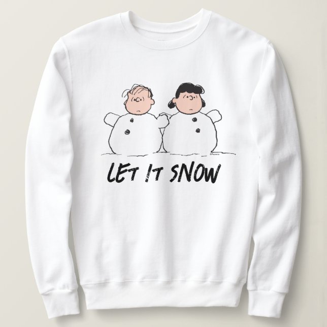Peanuts | Linus & Lucy Snowmen Sweatshirt (Design Front)
