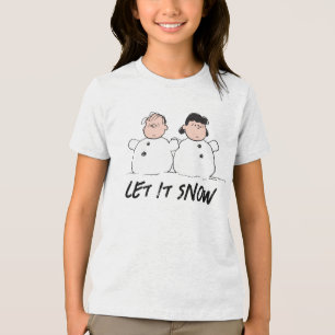 Peanuts   Linus & Lucy Snowmen Tri-Blend Shirt