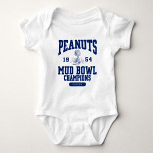 Peanuts   Linus Mud Bowl Champions 1954 Baby Bodysuit